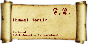 Himmel Martin névjegykártya