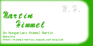 martin himmel business card